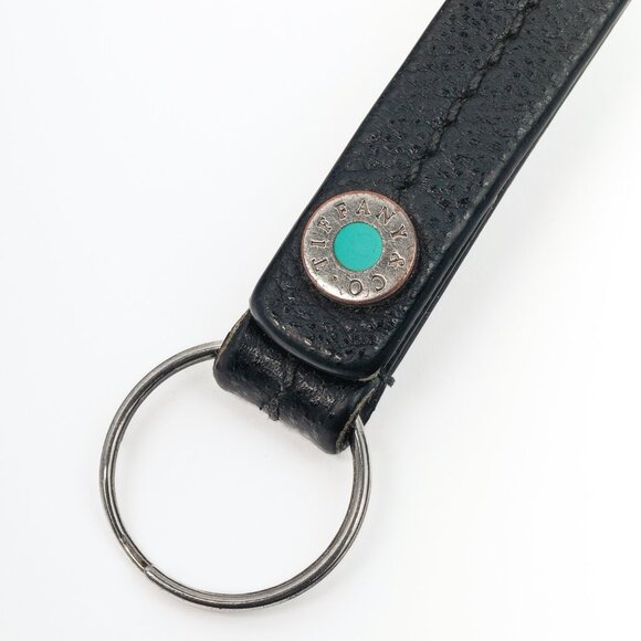 Tiffany & Co. Black Leather Snap Loop Keychain - Picture 3 of 3